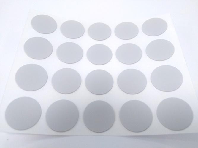 Öntapadós csavartakaró matrica 20db/ív, Selyem szürke