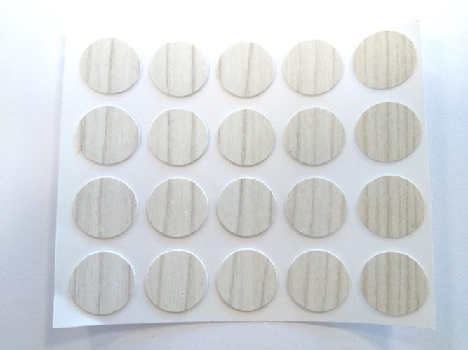 Öntapadós csavartakaró matrica 20db/ív, Sevilla kőris