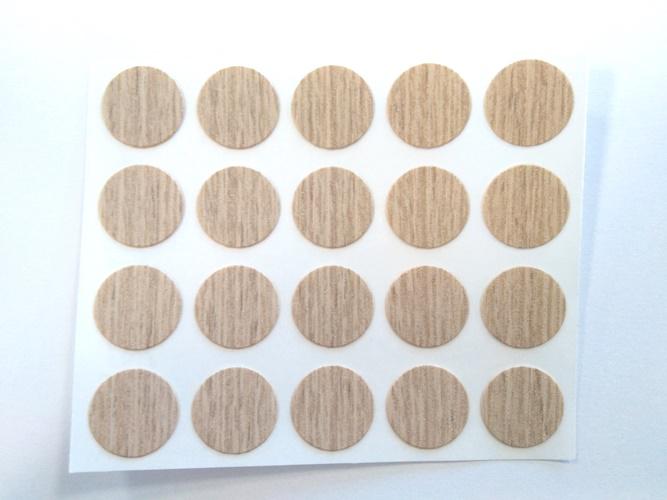 Öntapadós csavartakaró matrica 20db/ív, Sonoma, Kendal tölgy