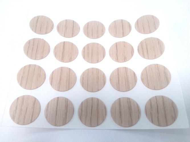 Öntapadós csavartakaró matrica 20db/ív, Világos Natúr tölgy