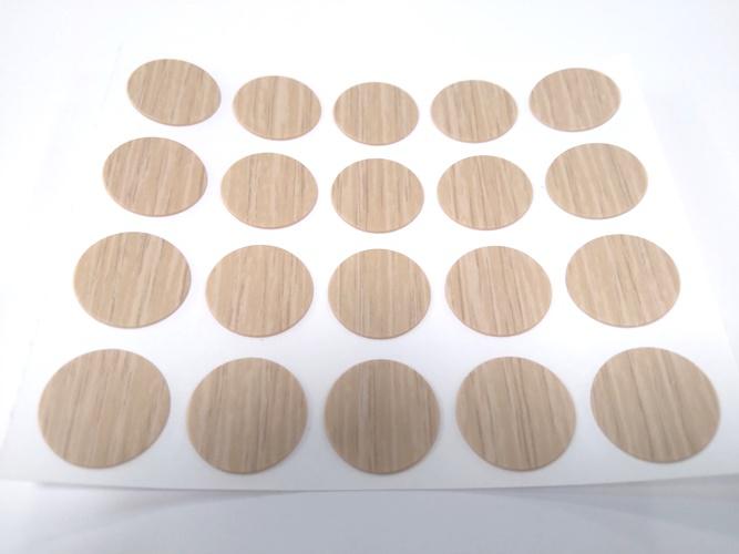 Öntapadós csavartakaró matrica 20db/ív, Világos natúr tölgy