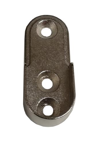 Ruharúd tartó ovális átm:15mm króm, mándlirúd tartó
