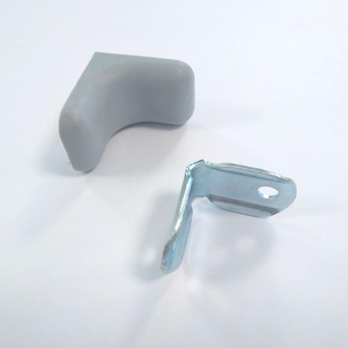 Sarok rögzítő, fém/szürke takaró