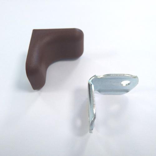 Sarok rögzítő, fém/wenge takaró