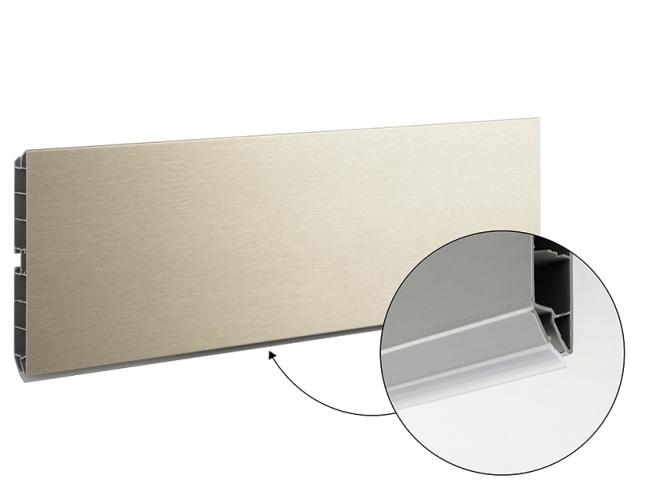 SCILM lábazat előlap 150mm, csiszolt acél, 2m