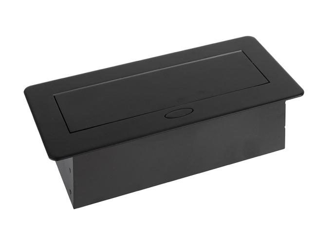 STRONG Elektromos aljzat 3x230V, Schuko, 265x130x68 mm fekete