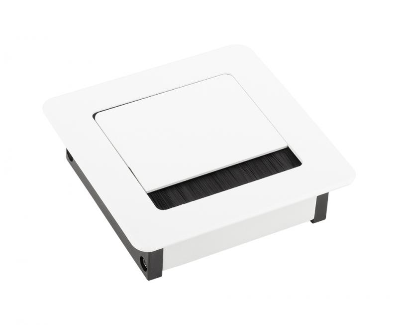 STRONG kábelkivezető ALU 100x100x29mm, matt fehér