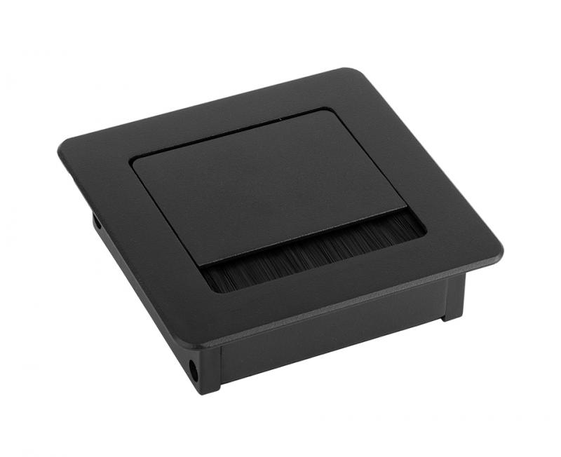 STRONG kábelkivezető ALU 100x100x29mm, matt fekete