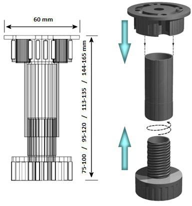 Strong MX-Állítható Bútorláb 120 mm