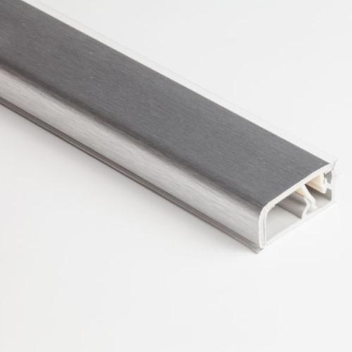 Szálcsiszolt alumínium, téglalap alakú kábelcsatornás vízvető, 4m