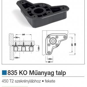 835 KO műanyag talp, 450 T2 bútorlábhoz