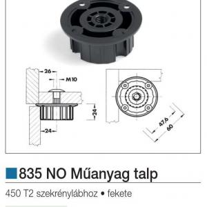 835 NO műanyag talp, 450 T2 bútorlábhoz