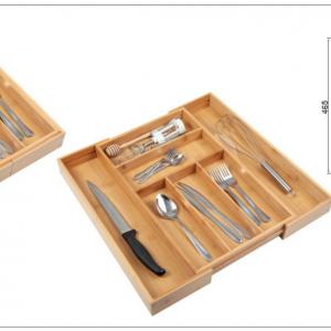 Bambusz evőeszköztartó, fokozatmentesen állítható 290-485mm