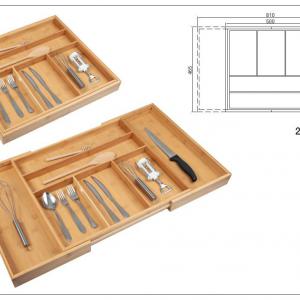 Bambusz evőeszköztartó, fokozatmentesen állítható 500-810mm