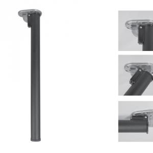 Behajtható fém asztalláb garnitúra 700mm, fekete