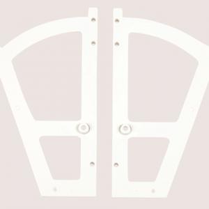 Billenő cipőtartó 1 soros, fehér műanyag