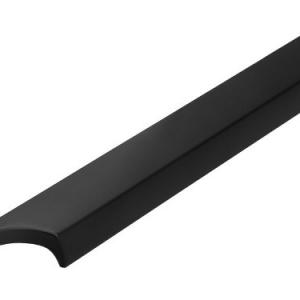 Bútorfogantyú, matt fekete, fém, 218mm