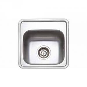 KM38-147 egymedencés rozsdamentes mini mosogató, csaplyukfurattal, szifonnal