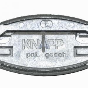 KNAPP K049 SILVER bútorösszekötő, alu-cink öntvény