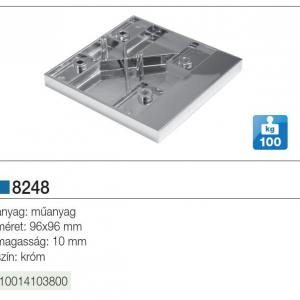 Műanyag design láb 8248 96x96mm H=10mm 100kg, króm