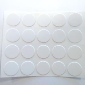 Öntapadós csavartakaró matrica 20db/ív, Matt alpesi fehér