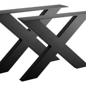 STRONG Asztalláb, X, 420x580mm, fekete