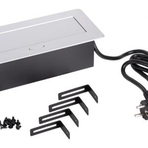 STRONG Elektromos dugaszoló aljzat 3x230V, Schuko, 265x118x67mm ezüst
