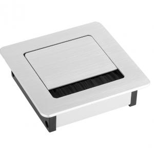 STRONG kábelkivezető ALU 100x100x29mm, csiszolt alu