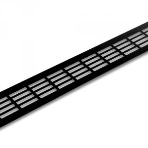 Szellőzőrács 80/500mm, fekete matt