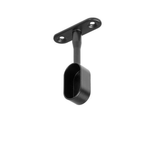 Vállfarúdhoz rúdtartó fekete, felsőfüggesztésű, zárt