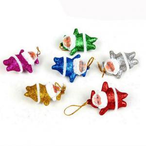 Karácsonyfadísz - mikulás függő 6db/csomag.