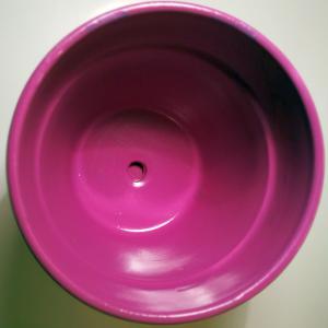 Kerámia kaspó, írható perem - Lila színű.