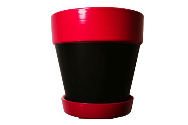 Kerámia kaspó, írható perem - Ciklámen.