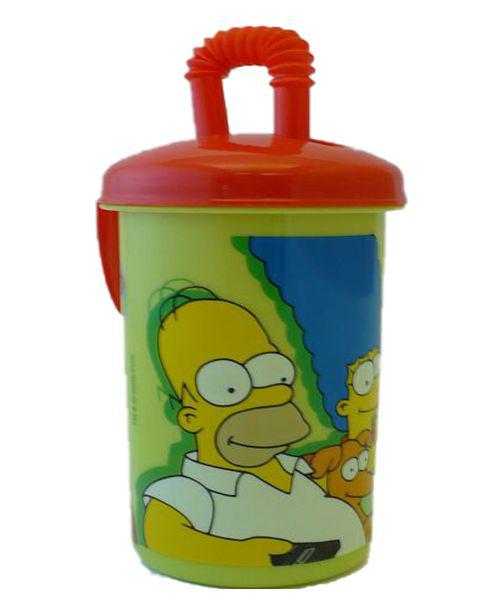 Simpson szívószálas pohár, sportkulacs.