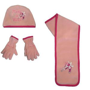 Sapka, sál, kesztyű szett. Disney Minnie thermo (rózsaszín).