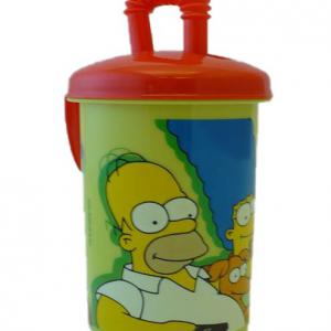Simpson szívószálas pohár, sportkulacs.