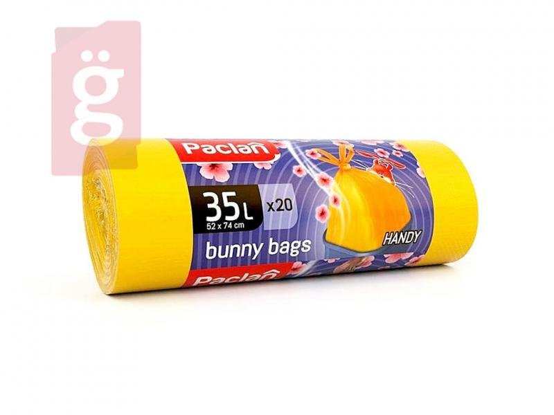 Paclan Bunny Bags Zárszalagos Illatos Szemeteszsák 35L (20db/tekercs) 53cmx74cm 15my