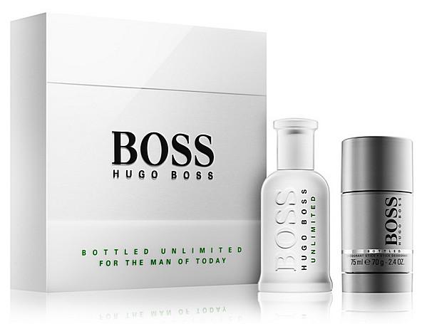 Hugo Boss Bottled Unlimited EDT 100ml+50ml deostick parfüm set férfiaknak