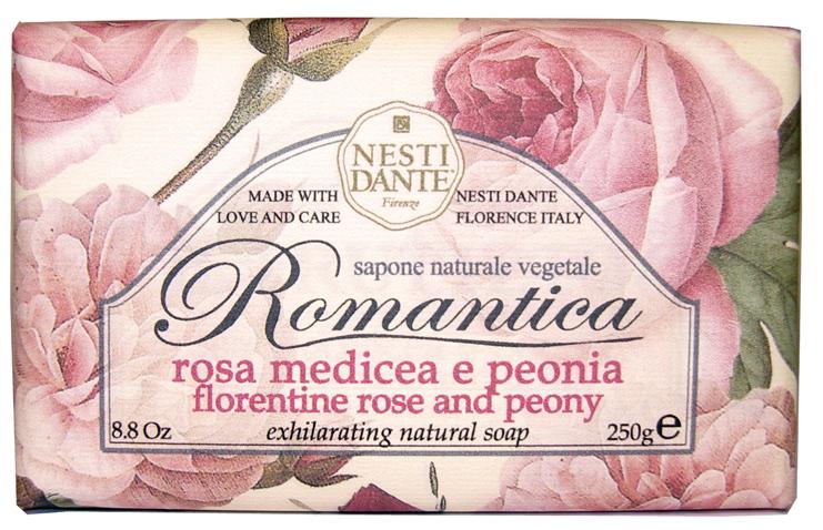 Nesti Dante Romantica - Rózsa és peónia natúrszappan - 250 gr