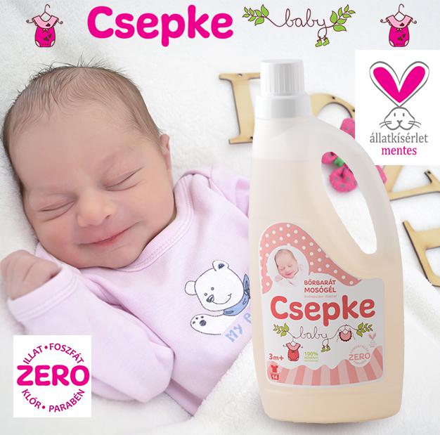 Csepke Baby mosógél, babapúderes (1 l)