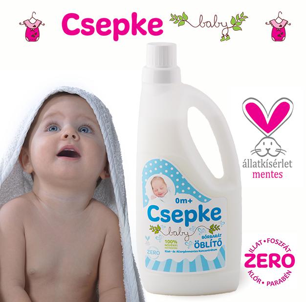 Csepke Baby öblítő, illatmentes (1 l)