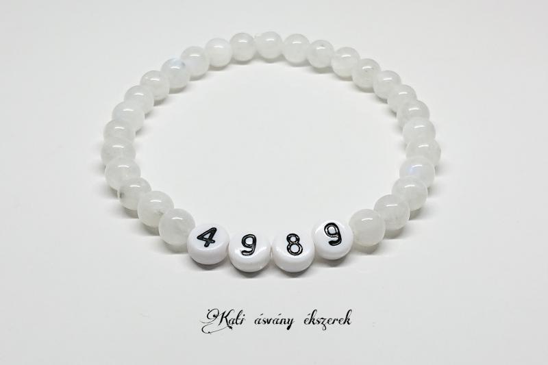 4989 alvást segítő ásvány karkötő szivárvány holdkővel