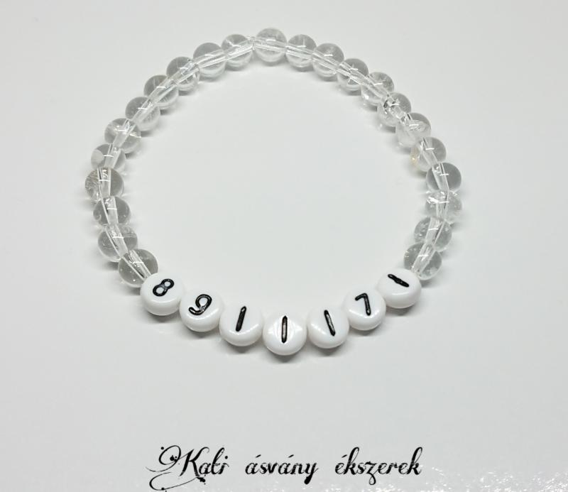 8911171 Lélek gyógyítása hegyikristály ásvány karkötő