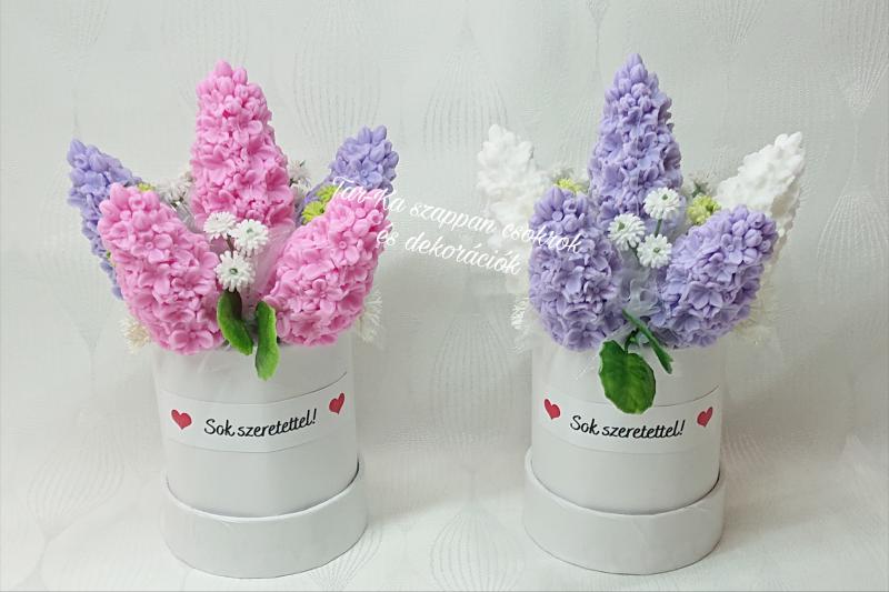 Anyák napi orgona szappanvirág csokrok