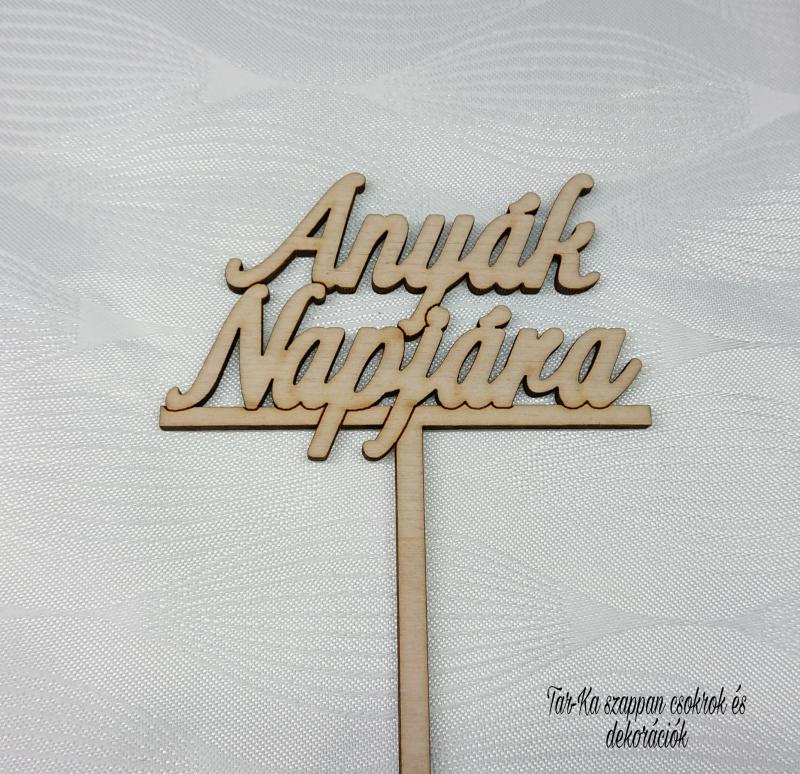 Anyák Napjára beszúrós fa tábla