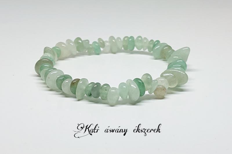 Aventurin gömbölyített ásvány karkötő