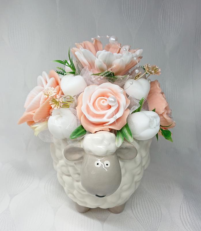 Bárányos szappanvirág csokor