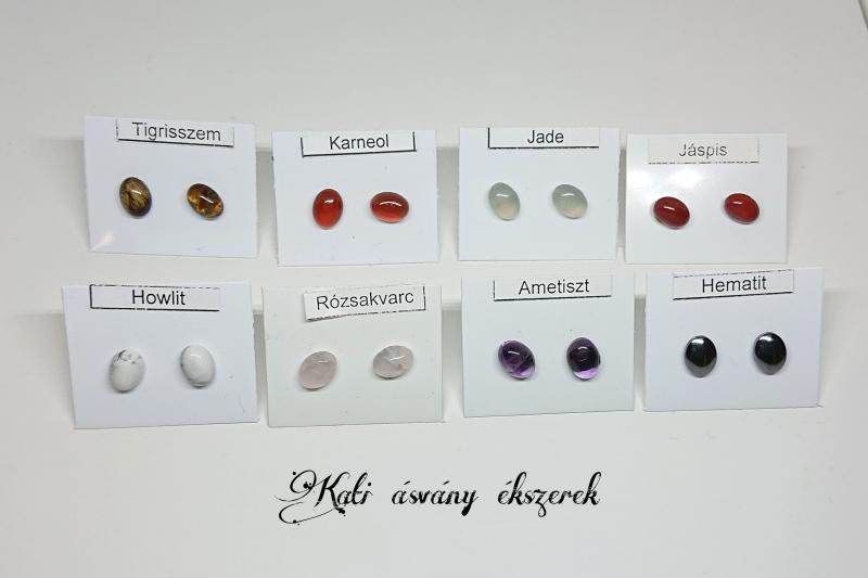 Beszúros ovális nemesacél fülbevalók