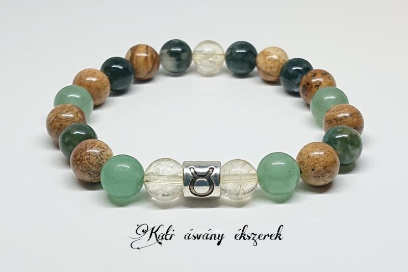 Bika horoszkópos ásvány karkötő