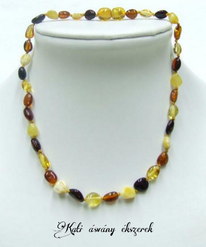 Borostyán babszem bébilánc